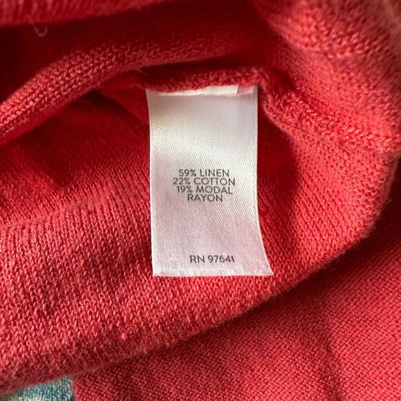 J. Jill Linen Cotton Blend 3/4 Sleeve Cooling Summer Top Shirt Boat Size Small - Picture 4 of 4